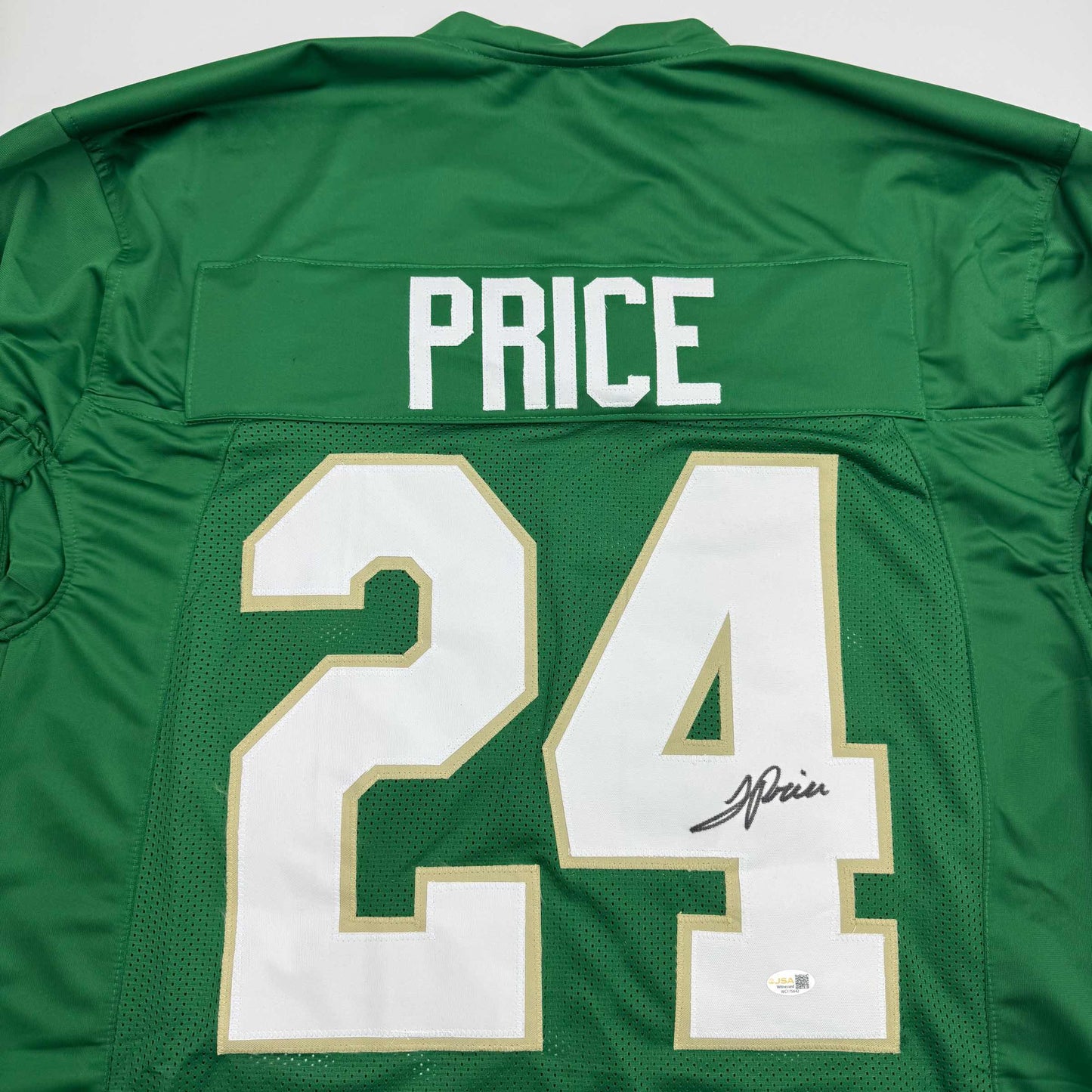 Autographed/Signed JaDarian Price Notre Dame Green College Football Jersey JSA COA