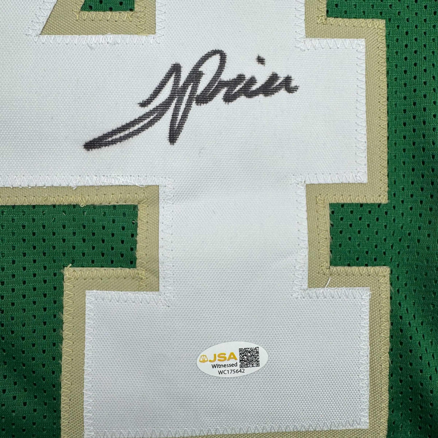 Autographed/Signed JaDarian Price Notre Dame Green College Football Jersey JSA COA
