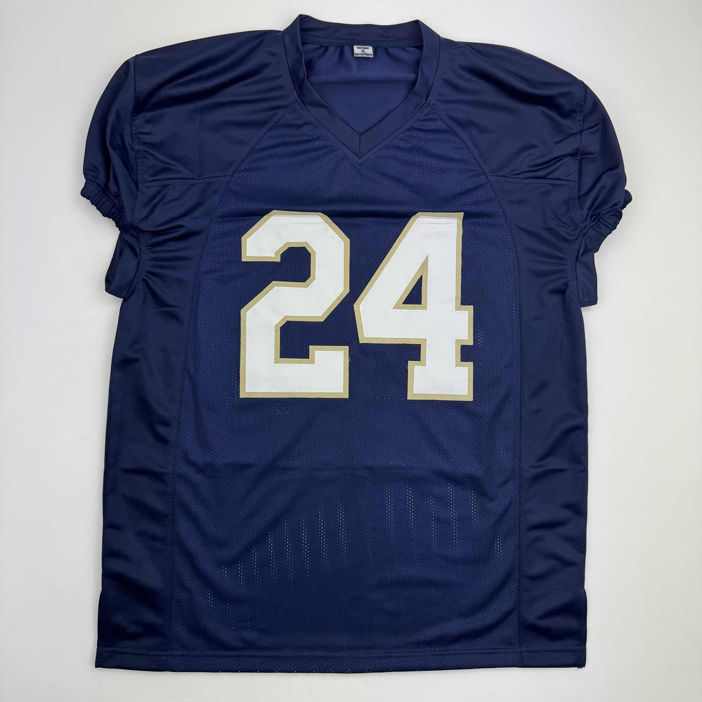 Autographed/Signed JaDarian Price Notre Dame Blue College Football Jersey JSA COA