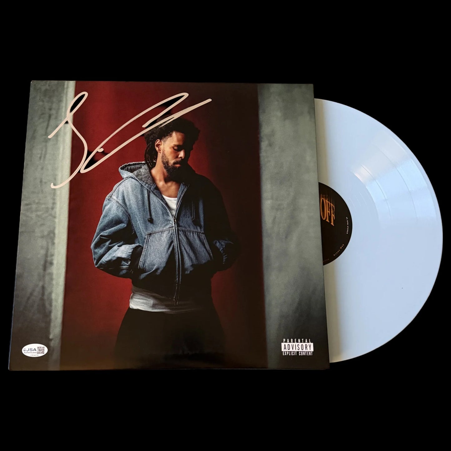 J. Cole Signed Autographed The Fall Off Limited Edition Blue Vinyl JSA Auth