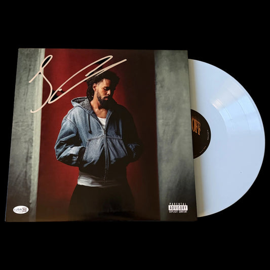 J. Cole Signed Autographed The Fall Off Limited Edition Blue Vinyl JSA Auth