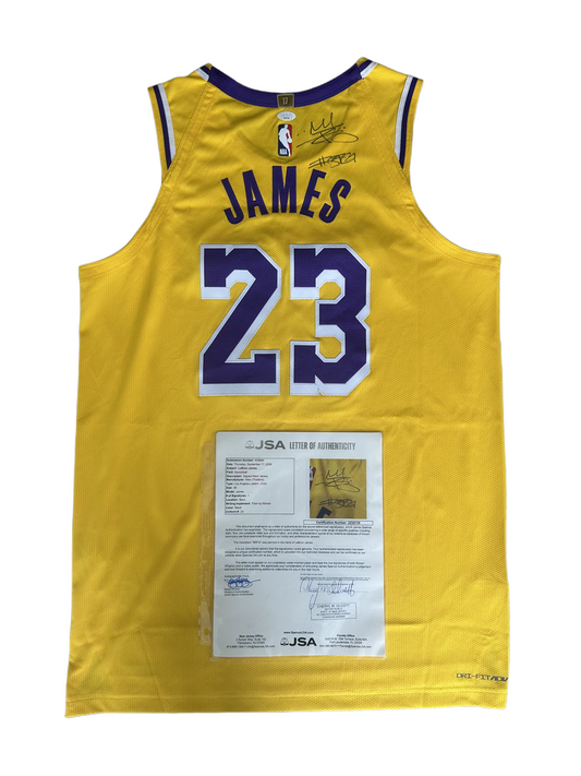 LeBron James Signed "#STG" Authentic Nike Lakers #23 Jersey JSA LOA