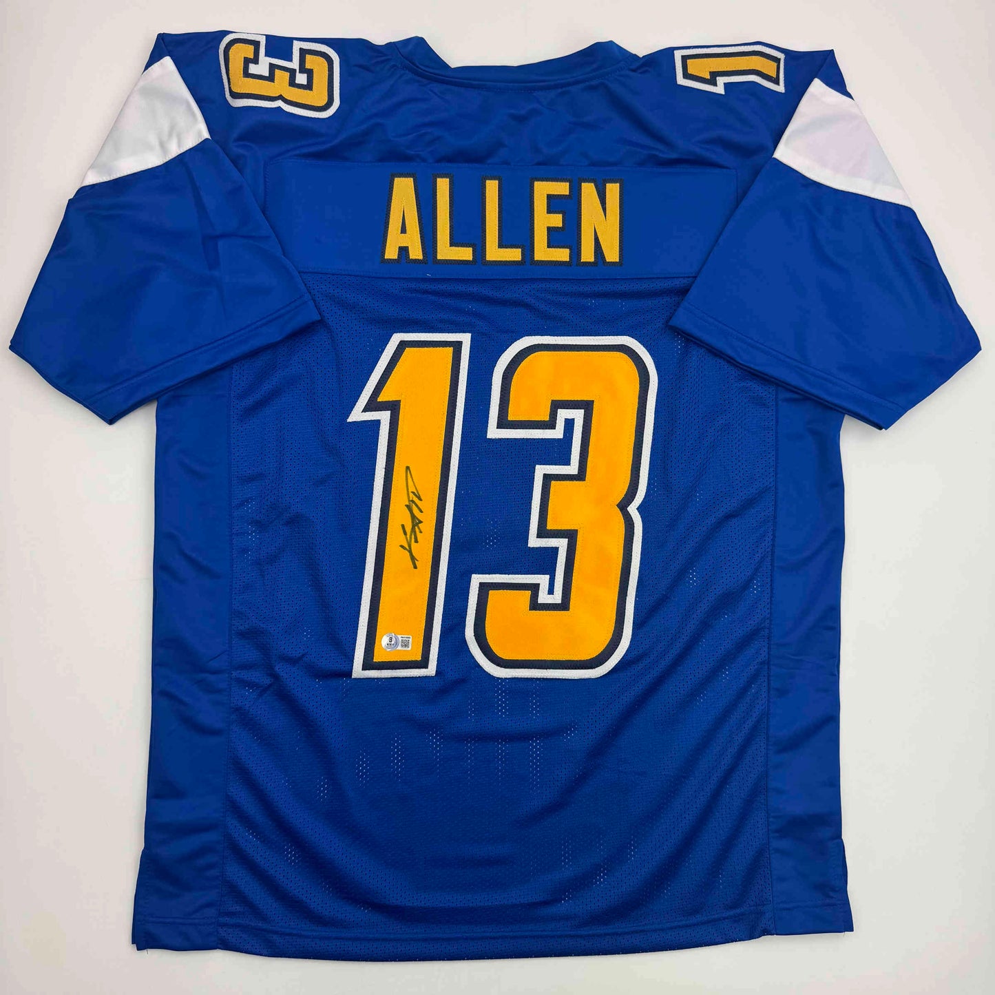 Autographed/Signed Keenan Allen Los Angeles LA Color Rush Blue Football Jersey Beckett BAS COA