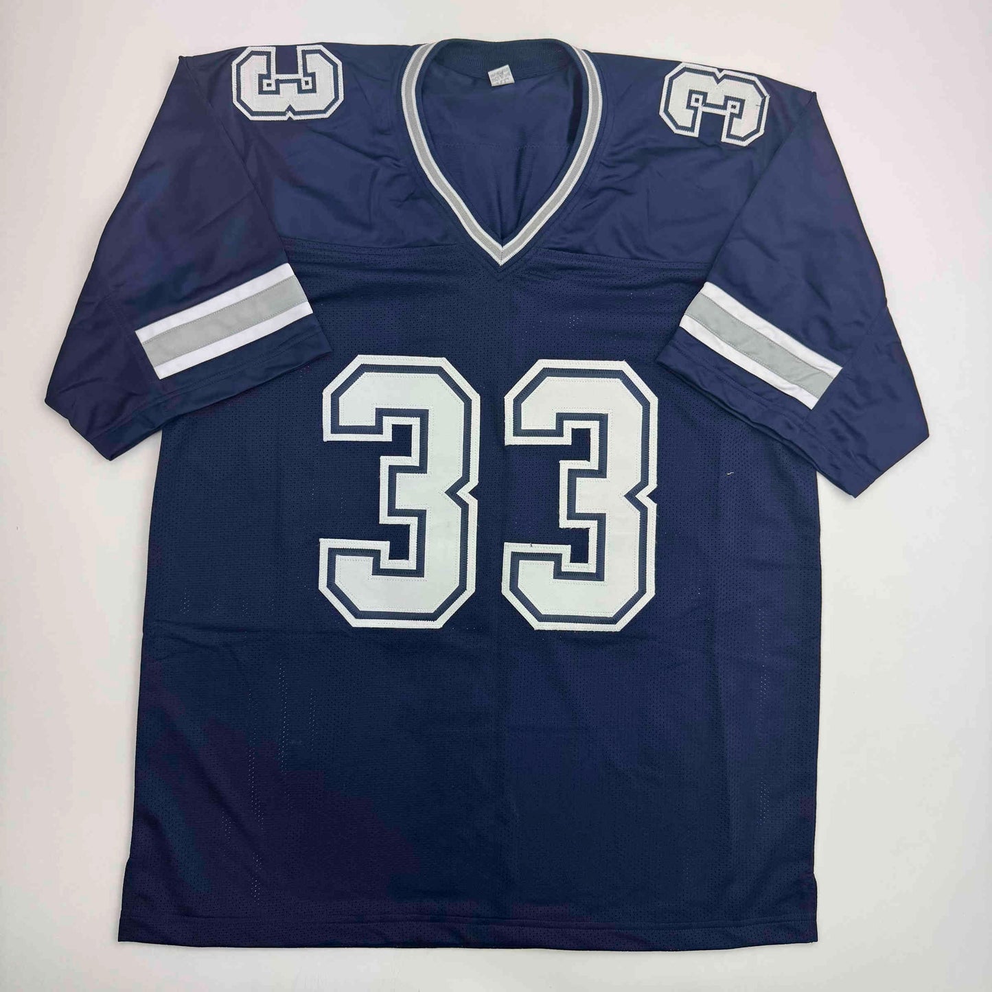 Autographed/Signed Javonte Williams Dallas Blue Football Jersey Beckett BAS COA