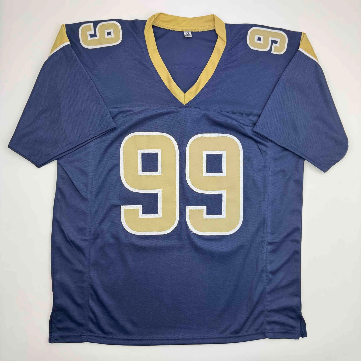 Autographed/Signed Aaron Donald Los Angeles LA Dark Blue Football Jersey JSA COA