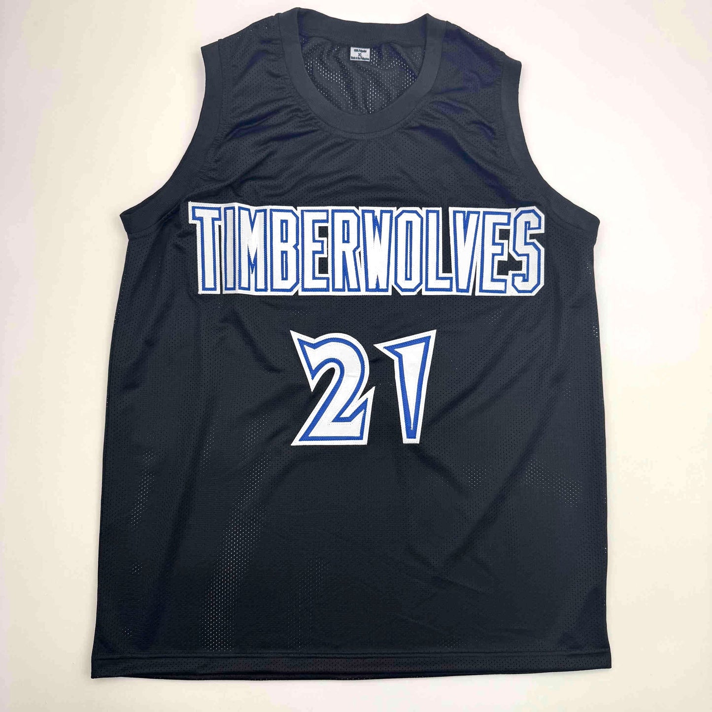 Autographed/Signed Kevin Garnett Minnesota Black Basketball Jersey Beckett BAS COA