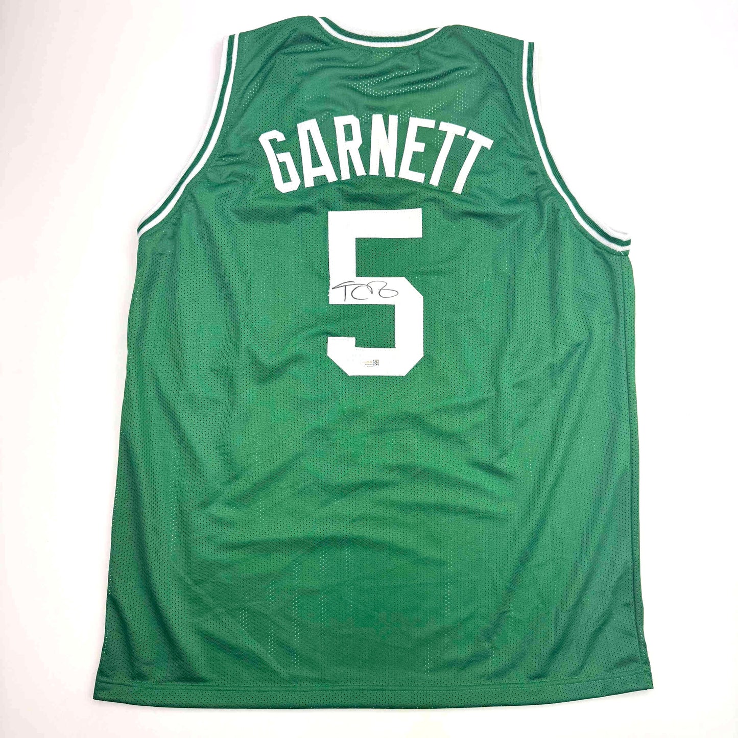 Autographed/Signed Kevin Garnett Boston Green Basketball Jersey Beckett BAS COA