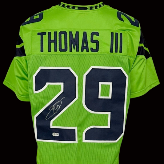 Earl Thomas Signed Green Seattle Seahawks Jersey BAS Auth