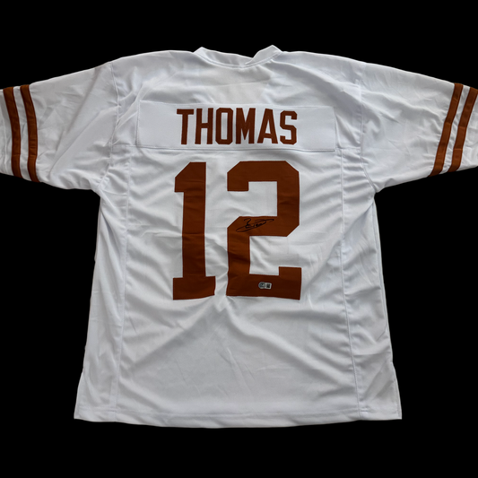 Earl Thomas Signed White Texas Longhorns Jersey BAS Auth