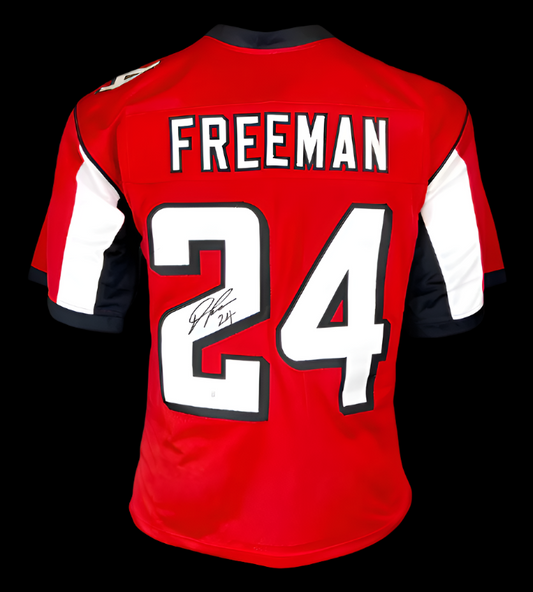 Devonta Freeman Signed Red Atlanta Falcons Jersey BAS Auth