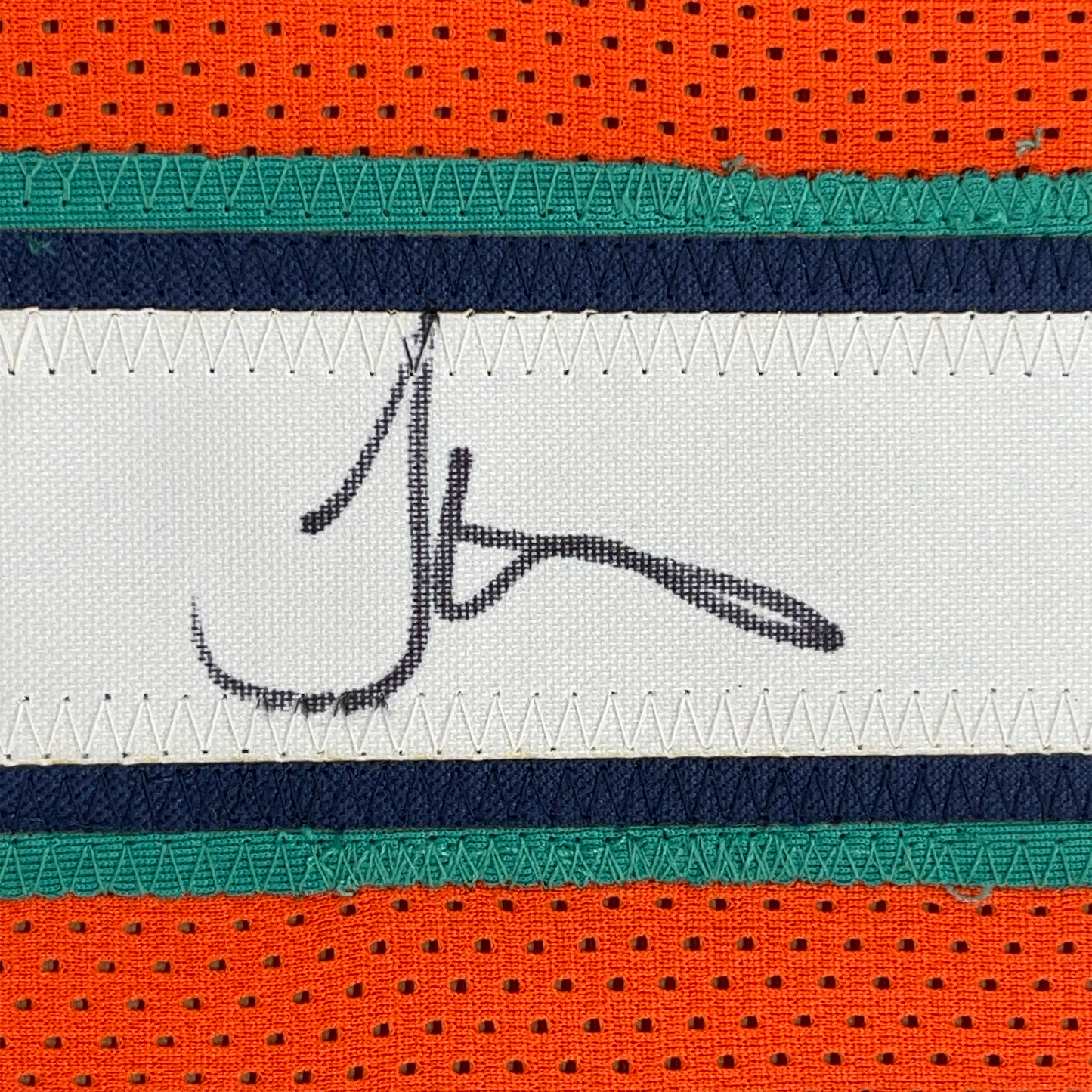 Framed Autographed/Signed Tyreek Hill 35x39 Miami Orange Retro Football Jersey JSA COA