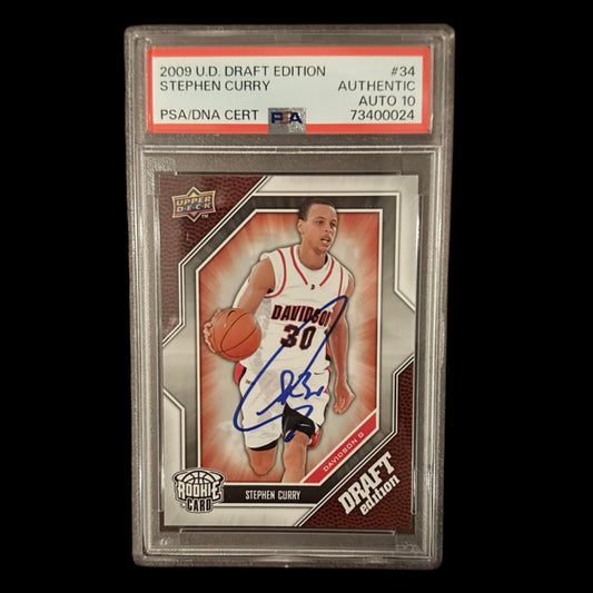 Stephen Curry Signed 2009 Upper Deck Draft Edition PSA/DNA 10